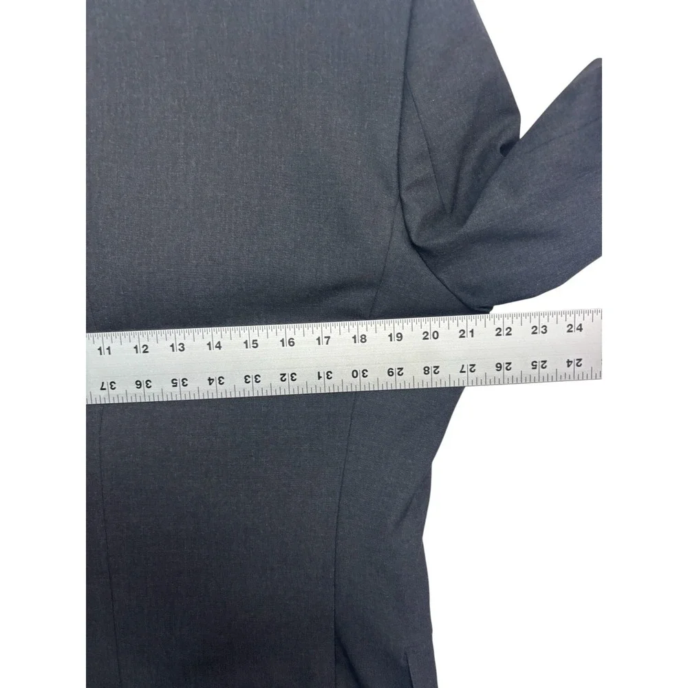 Egara 42L 32x34 Charcoal 2pc Pant Suit Slim Fit Modern Two Button Mens Stretch
